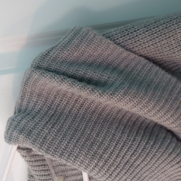 Large Grey Cowl Neck Sweater - Picture 3 of 4